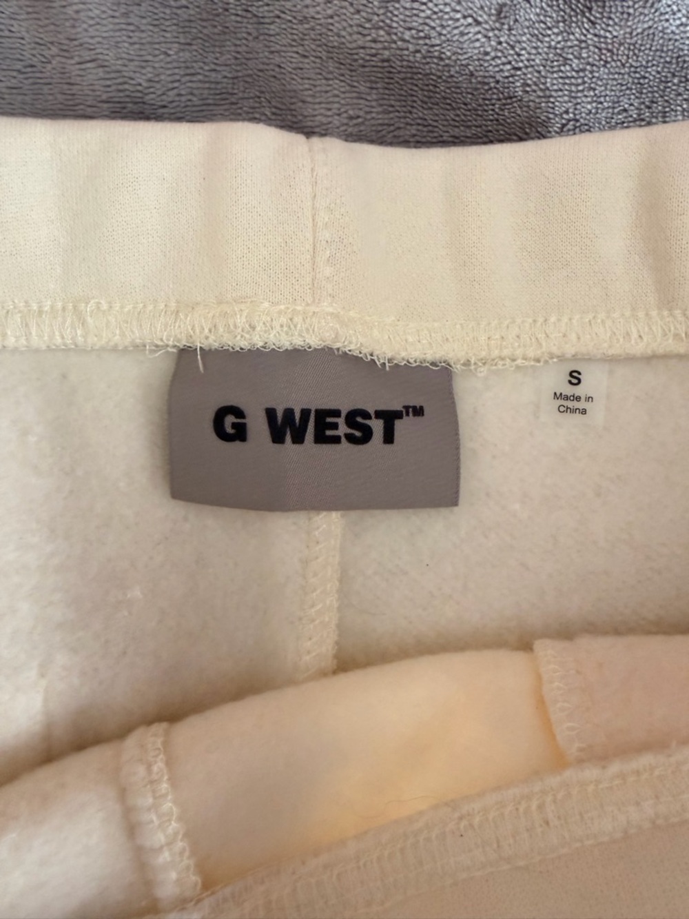 G WEST Cream Drawstring Shorts - Picture 4 of 5